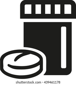 Tablet with pill bottle
