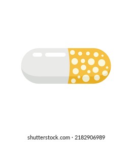 Icono de píldora de Tablet PC. Ilustración plana del icono vectorial de la píldora del comprimido aislado en el fondo blanco
