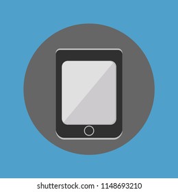 Tablet planchet icon on grey background. Vector illustration 