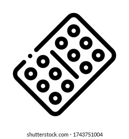 Symbol für Tablette Tablettenschild. Kontursymbol