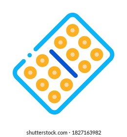 tablet plate icon vector. tablet plate sign. isolated contour symbol illustration