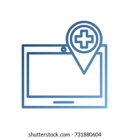 tablet with pointer map navigation medical