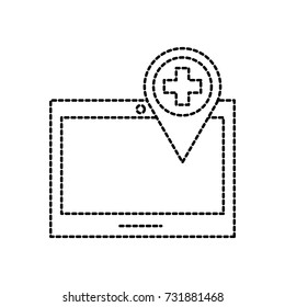 tablet with pointer map navigation medical