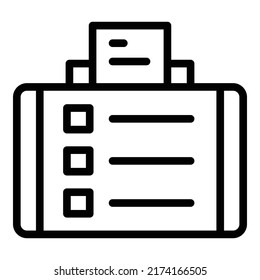 Tablet pos machine icon outline vector. Cash register. Screen point