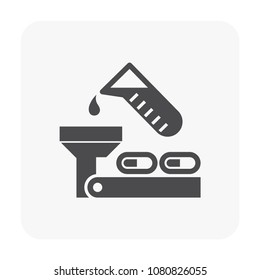 Design der pharmazeutischen Vektorillustration und der pharmazeutischen Produktion.