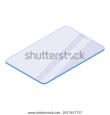 Tablet protective glass icon. Isometric of tablet protective glass vector icon for web design isolated on white background