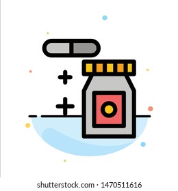 Tablet, Rainy, Temperature Abstract Flat Color Icon Template. Vector Icon Template background