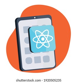 Tablet with React interface on screen