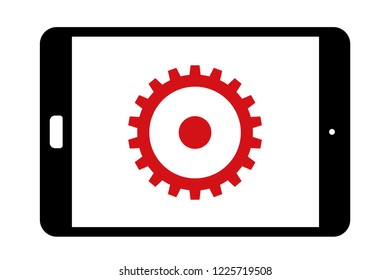 tablet - red gear