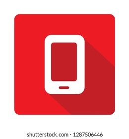  Tablet red vector icon illustration