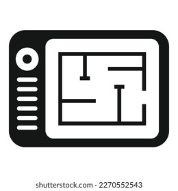 Tablet redesign icon simple vector. Web page. People studio