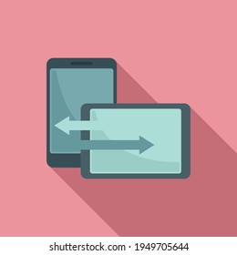 Tablet remote control icon. Flat illustration of Tablet remote control vector icon for web design