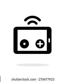 Tablet remote controller simple icon on white background. Vector illustration.