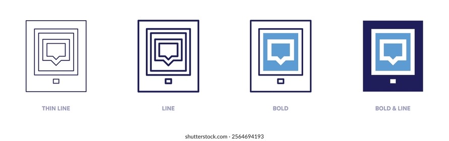 Tablet repair icon in 4 different styles. Thin Line, Line, Bold, and Bold Line. Duotone style. Editable stroke.