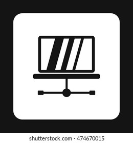 Tablet repair icon in simple style isolated on white background. Maintenance symbol