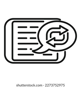 Tablet repost icon outline vector. Check graph. Market mark