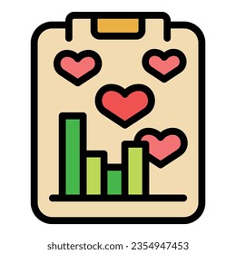 Vector de contorno de icono de revisión de Tablet PC. Cliente social. Color del negocio en línea