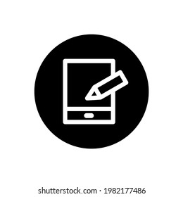 Tablet rounded icon filled style