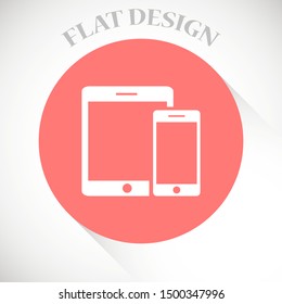 Tablet screen icon with shadow isolated on white background. Modern simple flat device sign for web site design, mobil app. Trendy vector tablet mockup display symbol. Logo tablet illustration
