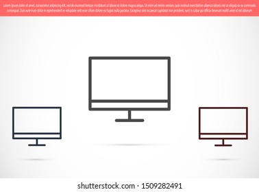 Tablet screen icon with shadow isolated on white background. Modern simple flat device sign for web site design, mobil app. Trendy vector tablet mockup display symbol. Logo tablet illustration