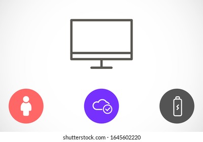 Tablet screen icon with shadow isolated on white background. Modern simple flat device sign for web site design, mobil app. Trendy vector tablet mockup display symbol. Logo tablet illustration