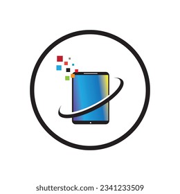Tablet-Bildschirm Symbol mit Schatten einzeln auf weißem Hintergrund. Modernes einfaches Flachbild-Zeichen für Webdesign, mobile App. trendige Vektorgrafik-Symbol-Muster.