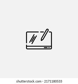 Vector de signo de icono de pantalla de Tablet, Símbolo, ilustración de logotipo para web y móvil