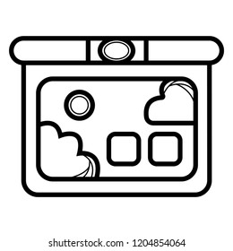 Tablet screen icon vector