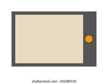Tablet screen smartphone isolated screen isolated digital technology vector smartphone icon