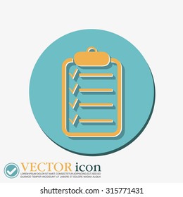 tablet sheet of paper. list