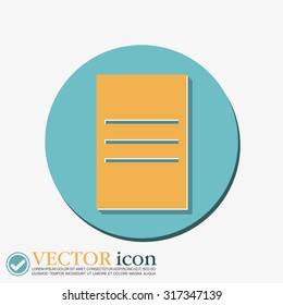 tablet sheet of paper. list