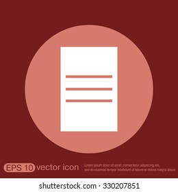 tablet sheet of paper. list