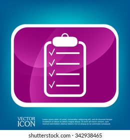tablet sheet of paper. list