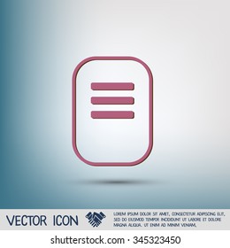 tablet sheet of paper. list