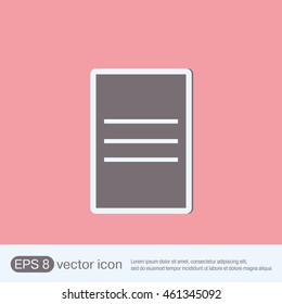 tablet sheet of paper. list