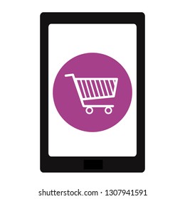 tablet with shopping cart app