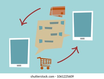 tablet and shopping online