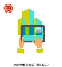 Tablet Showing Augmented Reality Icon