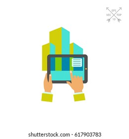 Tablet Showing Augmented Reality Icon