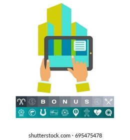 Tablet Showing Augmented Reality Icon