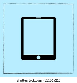 Tablet sign icon, vector illustration. Flat design style