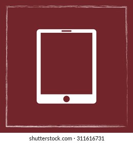 Tablet sign icon, vector illustration. Flat design style
