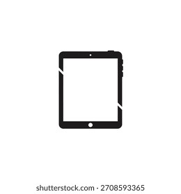 Tablet Silueta Símbolo Logo de Ilustración vectorial para Tecnología y Diseño Digital

