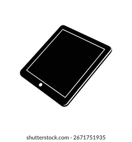 Ilustración de Arte vectorial de silueta de tableta