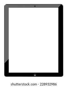 Tablet similar ipad and idea button, vector