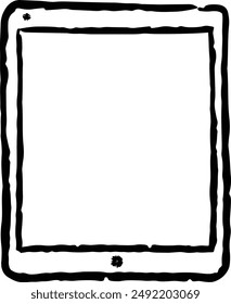 Icono de Vector dibujado a mano de Tablet Sketch