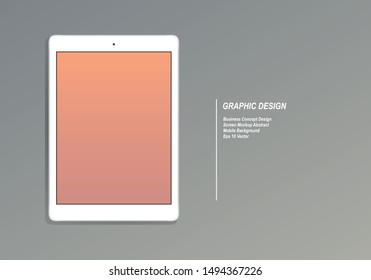 Tablet, Smart Device screen background for graphic design 
