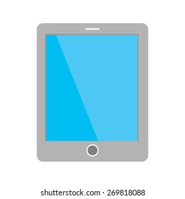 Tablet, smart device, touch screen icon vector image. Can also be used for communication, connection, technology. Suitable for web apps, mobile apps and print media.