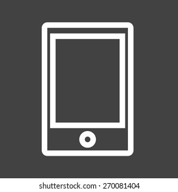 Tablet, smart device, touch screen icon vector image. Can also be used for communication, connection, technology. Suitable for web apps, mobile apps and print media.