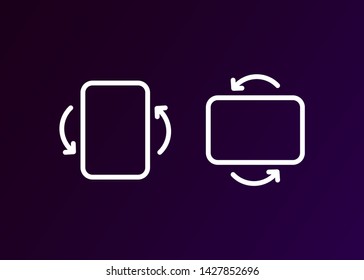 Tablet Smartphone Device Rotate Icon Symbol Vector Illustration